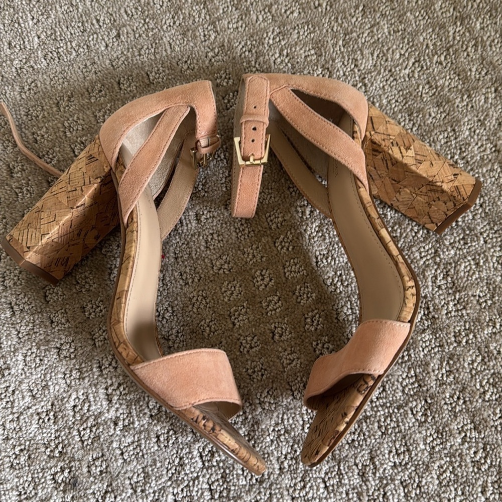Botkier Pastel suede and cork heels 7.5 - Picture 4 of 7